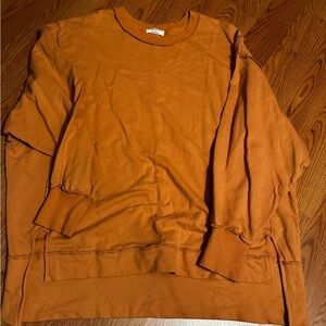 Zenana Burnt Orange Large Long sleeve sweater.